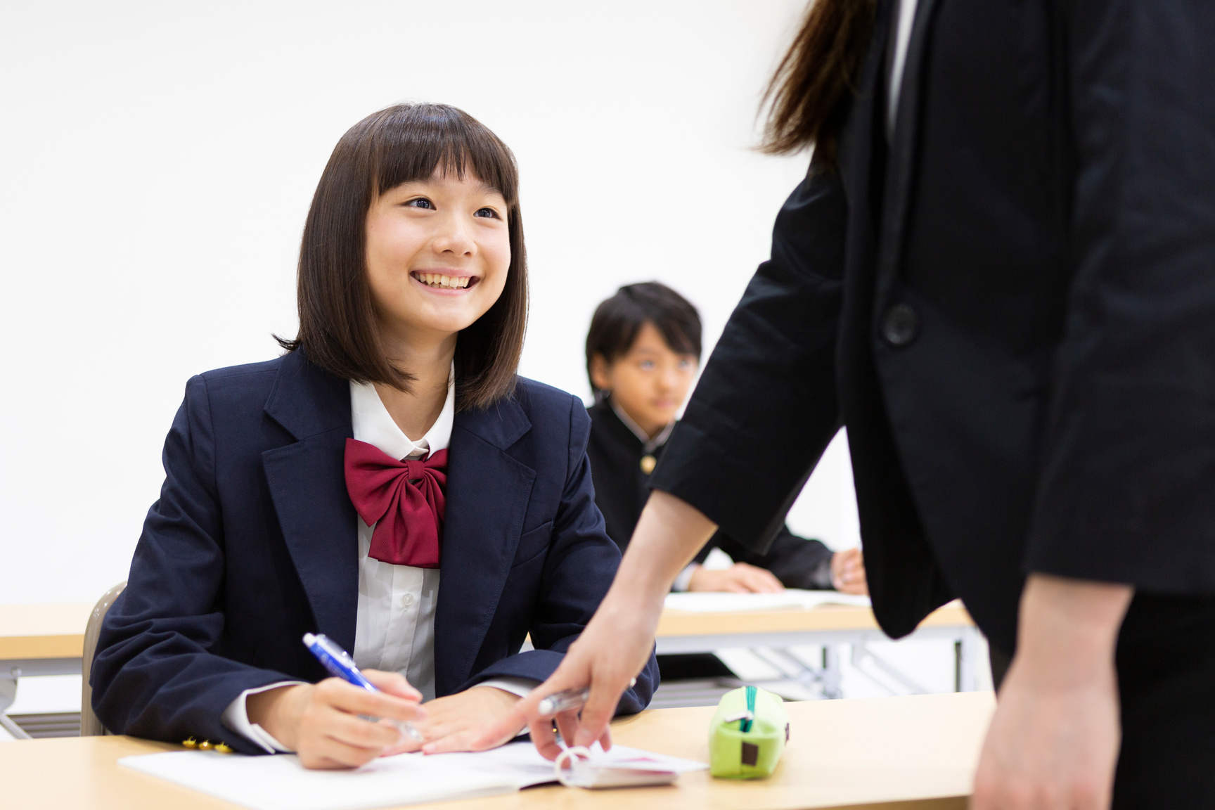 Junior high school students studying at cram school